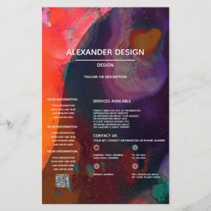 Colour Meditation   Orange & Purple Flyer