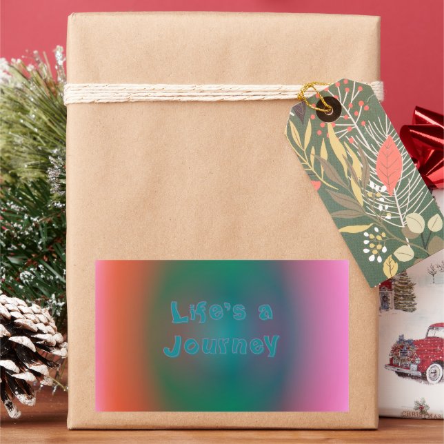 colour mirage "Life's a Journey" Rectangular Sticker (Holiday)