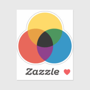 Colour Mixing Circles Custom-Cut Vinyl Sticker