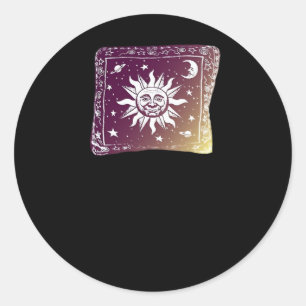 Colour Moon Boho Whimsigothic Gothic Witchy Witch  Classic Round Sticker