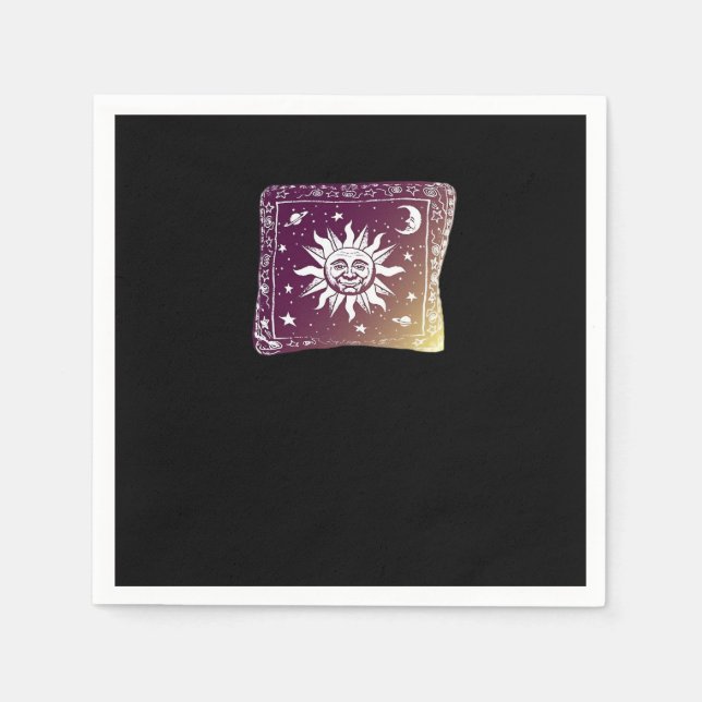 Colour Moon Boho Whimsigothic Gothic Witchy Witch  Napkin (Front)