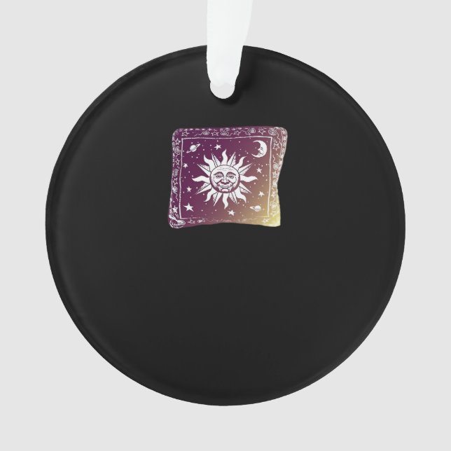 Colour Moon Boho Whimsigothic Gothic Witchy Witch  Ornament (Front)