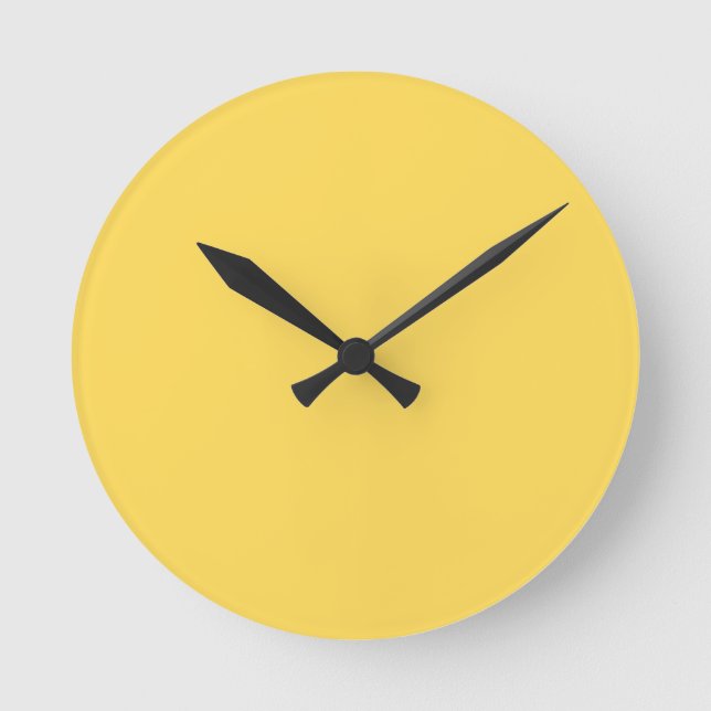 colour mustard round clock (Front)