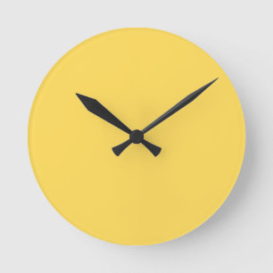 colour mustard round clock