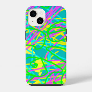 Colour My Dreams Scribble Pattern Expressive Artsy iPhone 14 Case