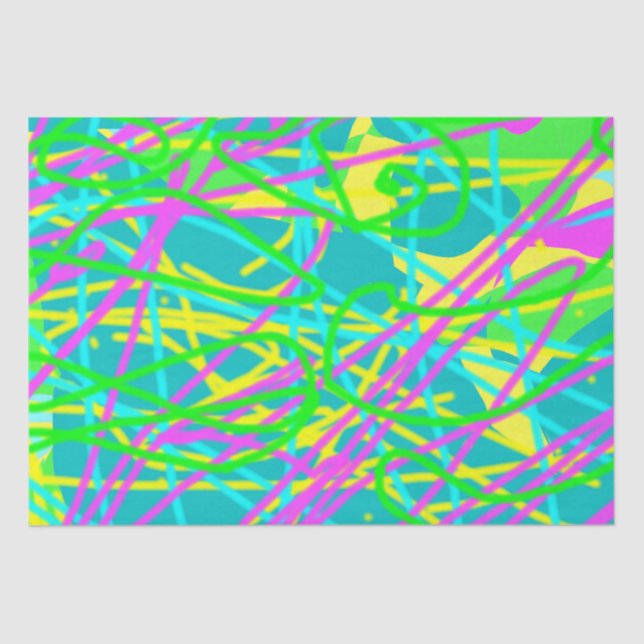 Colour My Dreams Scribble Pattern Expressive Artsy Tissue Paper (Front)