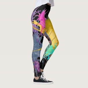 Colour my Life splashes + your backgr. & ideas Leggings