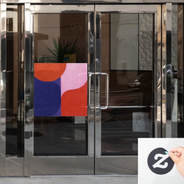 "Colour Negotiation" Colourful Abstract Art (Office Door)