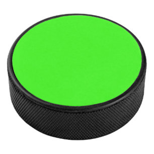 colour neon green hockey puck