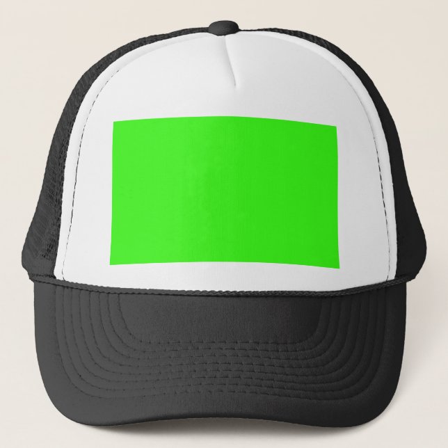 colour neon green trucker hat (Front)