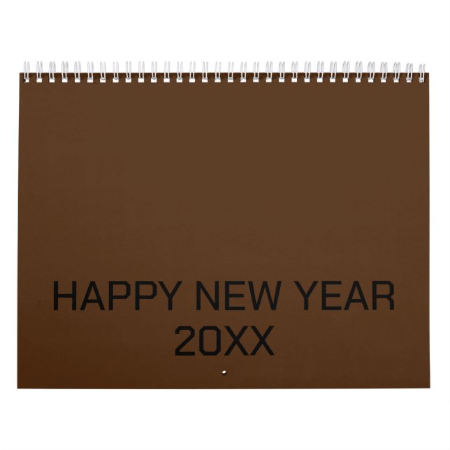 Colour New personalise Text Logo Calendar (Cover)