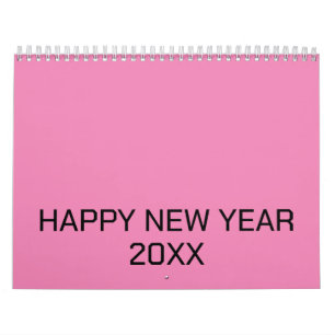 Colour New personalise Text Logo Calendar
