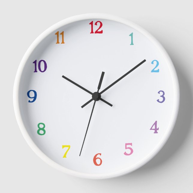 colour numbers  clock (Front)