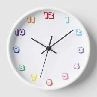 colour numbers  clock