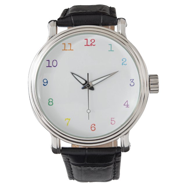 colour numbers  clock watch (Front)