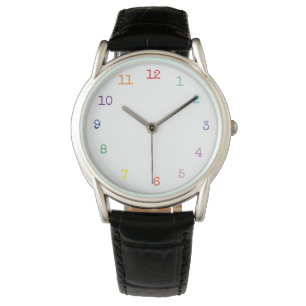 colour numbers  clock watch