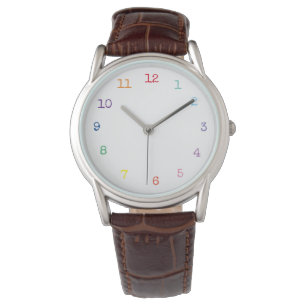 colour numbers  clock watch