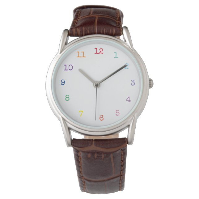 colour numbers  clock watch (Front)