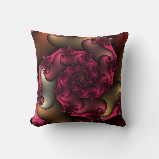 Colour Of Love Fractals Throw Pillow (Front)
