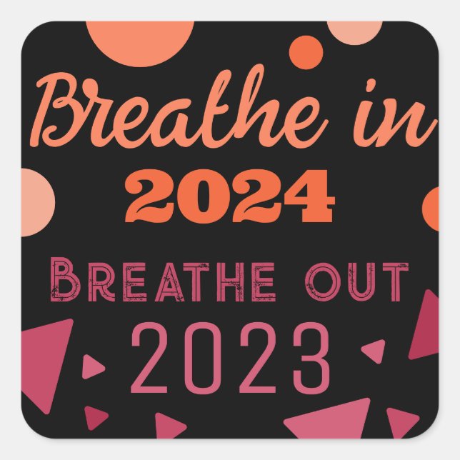 Colour of the year breathe in 2024 2023 New Year  Square Sticker (Front)