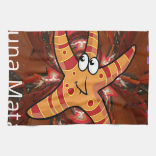 Colour on the run tea towel