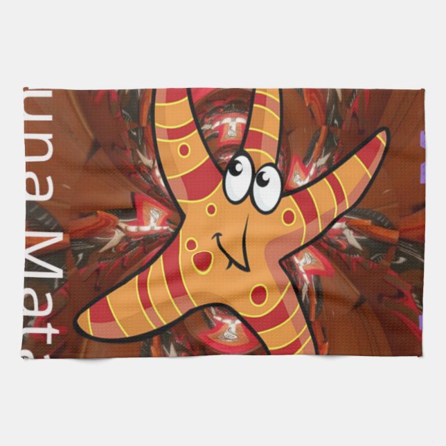 Colour on the run tea towel (Horizontal)