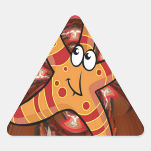 Colour on the run triangle sticker