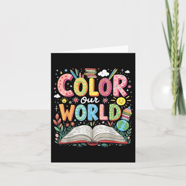 Colour Our World Book Reading Program 2025 Summer  Card (Front)