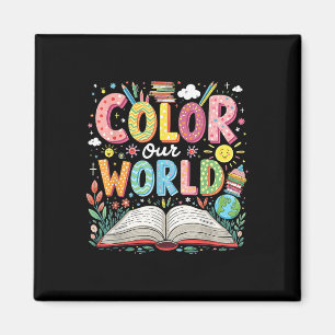 Colour Our World Book Reading Program 2025 Summer Magnet