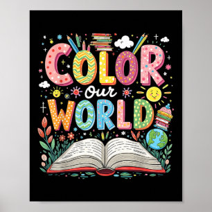 Colour Our World Book Reading Program 2025 Summer  Poster
