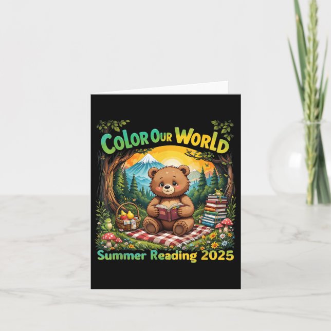 Colour Our World Summer 2025 Summer Reading Progra Card (Front)