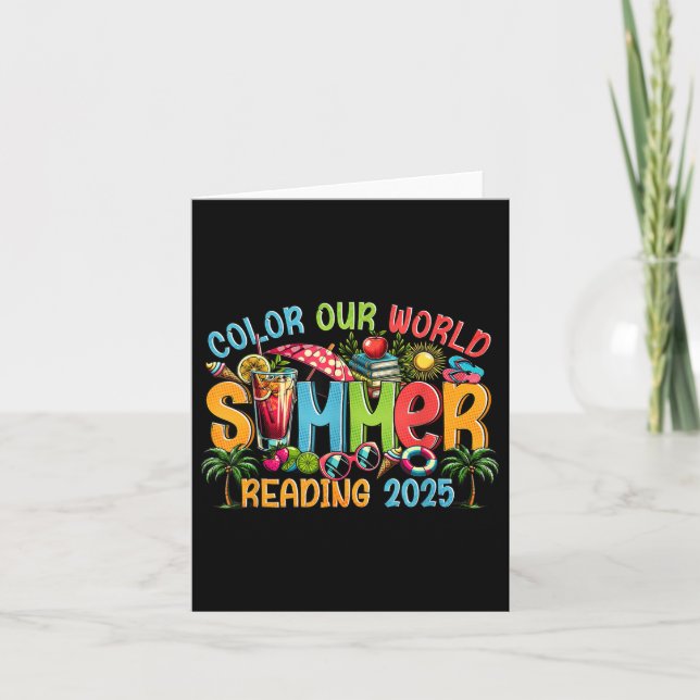 Colour Our World Summer 2025 Summer Reading Progra Card (Front)