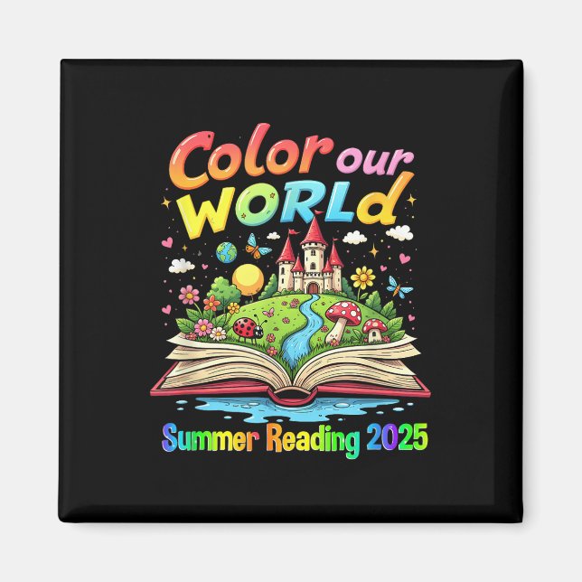 Colour Our World Summer 2025 Summer Reading Progra Magnet (Front)