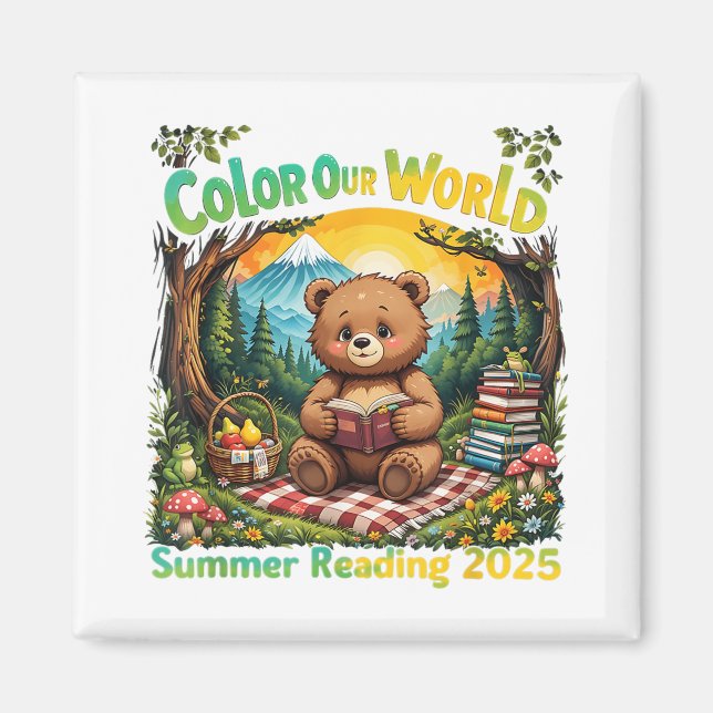 Colour Our World Summer 2025 Summer Reading Progra Magnet (Front)