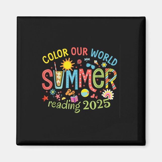 Colour Our World Summer 2025 Summer Reading Progra Magnet (Front)