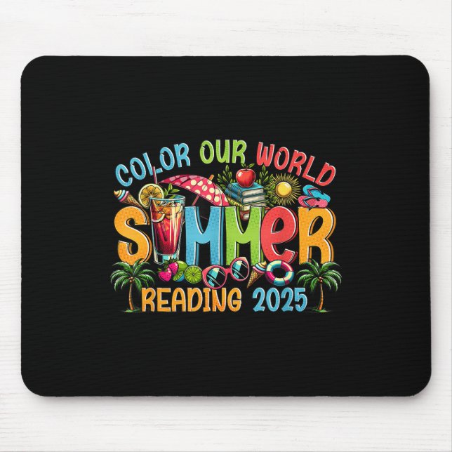 Colour Our World Summer 2025 Summer Reading Progra Mouse Pad (Front)