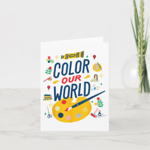 Colour Our World Summer Reading 2025 Art Painting Card
