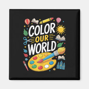 Colour Our World Summer Reading 2025 Art Painting Magnet