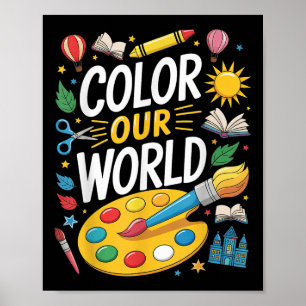 Colour Our World Summer Reading 2025 Art Painting Poster