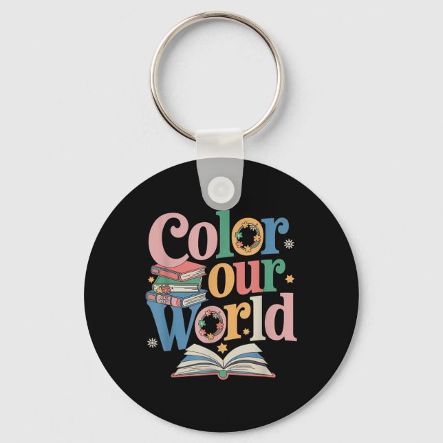 Colour Our World Summer Reading 2025 Creativity Wi Key Ring (Front)