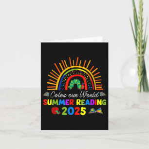 Colour Our World Summer Reading 2025 For Kids Back Card