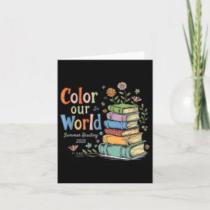 Colour Our World Summer Reading 2025 Library Progr Card