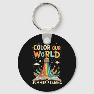 Colour Our World Summer Reading Book Art For Kids Key Ring
