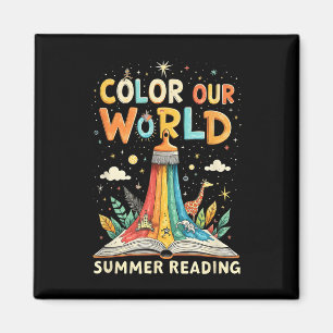 Colour Our World Summer Reading Book Art For Kids  Magnet