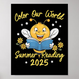 Colour Our World Summer Reading Program 2025 Bee R Poster