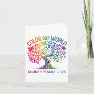 Colour Our World Summer Reading Program 2025 Book Card