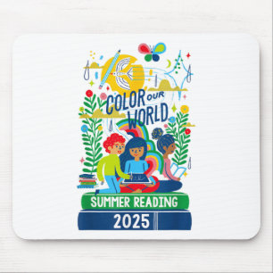 Colour Our World Summer Reading Program 2025 Book Mouse Pad