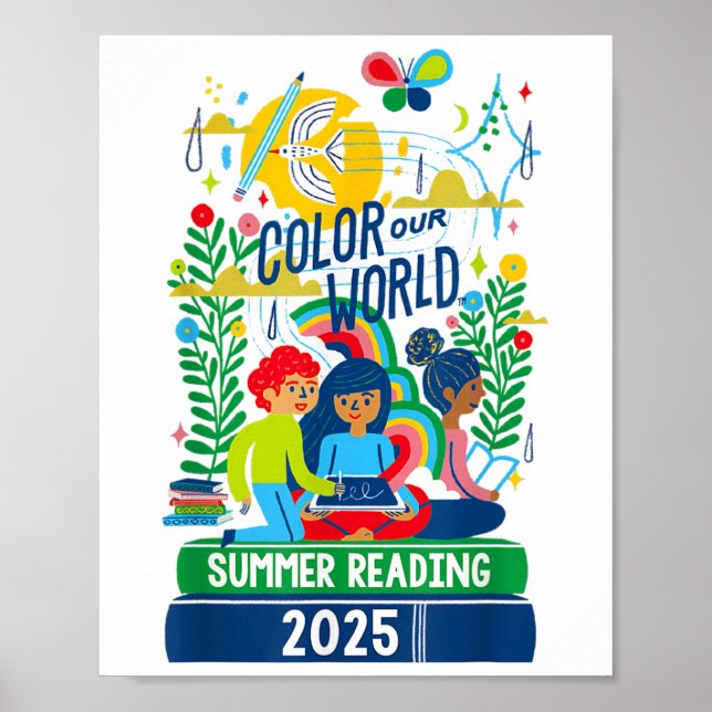 Colour Our World Summer Reading Program 2025 Book  Poster (Front)