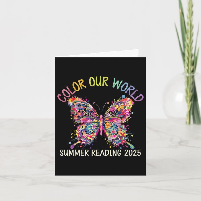 Colour Our World Summer Reading Program 2025 Butte Card (Front)
