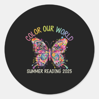 Colour Our World Summer Reading Program 2025 Butte Classic Round Sticker